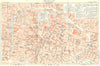 BELGIUM. Brussels. Bruxelles. Town city ville plan carte map 1924 old
