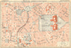 BRUSSELS Bruxelles. Quartier du Cinquantenaire. Town city ville plan map 1924