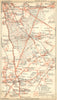 BELGIUM. From Brussels to Waterloo 1924 old antique vintage map plan chart
