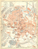 BELGIUM. Louvain. Town city ville plan carte map 1924 old antique chart