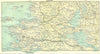IRELAND. Galway to Clifden. Connemara 1912 old antique vintage map plan chart