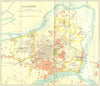 BRITISH INDIA. Allahabad (Prayag) city plan. Cantonment Ganges 1924 old map