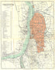 BRITISH INDIA. Calcutta (Kolkata) city plan. Fort William. Residences 1924 map