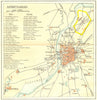 INDIA. Ahmedabad city plan. Palaces mosques temples tombs. Gujarat 1924 map