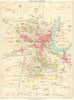 BRITISH INDIA. Agra & environs. Showing Cantonment, Fort & Taj Mahal 1924 map