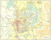 INDIA. Srinagar city & environs plan. Kashmir 1924 old antique map chart