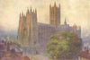 Canterbury Cathedral from Christ Church Gate. Kent. By Ernest Haslehust 1920