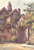The Close Gate, Winchester. Hampshire. By Ernest Haslehust 1920 old print