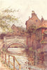 The City Bridge, Winchester. Hampshire. By Ernest Haslehust 1920 old print