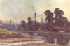 Newport from the Medina. Isle of Wight. By Ernest Haslehust 1920 old print