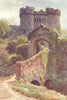 Carisbrooke Castle. Isle of Wight. By Ernest Haslehust 1920 old antique print