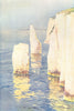 Old Harry Rocks, Swanage. Dorset. By Ernest Haslehust 1920 antique print