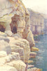 Tilly Whim Caves, Swanage. Dorset. By Ernest Haslehust 1920 old antique print