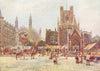 CAMBRIDGE. University of. Market Sq 1907 old antique vintage print picture