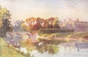 CAMBRIDGE. Clare College bridge Cam-Autumn Evening 1907 old antique print