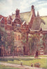CAMBRIDGE. Colleges. court, Pembroke College 1907 old antique print picture