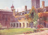 CAMBRIDGE. Ct Cloisters Pembroke College 1907 old antique print picture