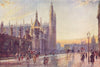 CAMBRIDGE. King's College Gateway Chapel-Twilight 1907 old antique print