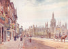CAMBRIDGE. Gateway of King's College, Parade 1907 old antique print picture
