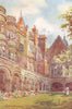 CAMBRIDGE. Cloister Court, Sidney Sussex College 1907 old antique print