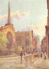 CAMBRIDGE. Market Street & Holy Trinity Church 1907 old antique print picture