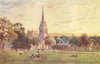 CAMBRIDGE. Parker's Piece 1907 old antique vintage print picture