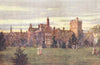 CAMBRIDGE. Girton College-Evening 1907 old antique vintage print picture