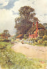 EASTON. View of the village. Itchen valley. Winchester. HAMPSHIRE 1909 print