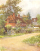 HEADLEY. Attractive view of the village. HAMPSHIRE 1909 old antique print