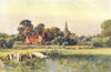 WHITCHURCH. attractive view of the village. Test valley . HAMPSHIRE 1909 print
