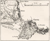 ITALY. Gaeta sketch map 1945 old vintage plan chart
