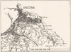 ITALY. Ancona sketch map 1945 old vintage plan chart