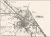 ITALY. Rimini sketch map 1945 old vintage plan chart