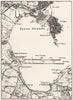 ITALY. Syracuse 1945 old vintage map plan chart