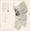 ITALY. Sardinia. Landform types of 1945 old vintage map plan chart