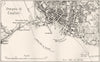 ITALY. Sardinia. Cagliari 1945 old vintage map plan chart