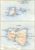 ITALY. Panarea & Salina 1945 old vintage map plan chart