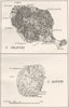 ITALY. Filicuri & Alicuri 1945 old vintage map plan chart