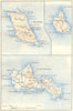 ITALY. Favignana, Levanzo & Marettimo 1945 old vintage map plan chart
