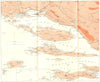 HVAR. island Brac, Korcula Vis, coasts Mainland 1944 old vintage map chart