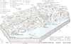 DUBROVNIK. Block diagram districts around Kotor 1944 old vintage map chart