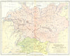 GERMANY. Germania, Vindelicia, Rhaetia Noricum 1880 old antique map plan chart