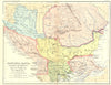 ILLYRICUM. Pannonia, Moesia, Macedonia, Thracia 1880 old antique map chart