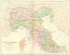 ITALY. Italia Superior Corsica 1880 old antique vintage map plan chart