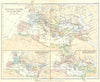 ROMAN EMPIRE. Jam Latisisime Patens AD 98-117 1880 old antique map plan chart