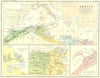 AFRICA. Carthago; Numidia Propria; Alexandria 1880 old antique map plan chart