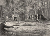 VANCOUVER. Mining Camp, Leech river, Island(1865) c1880 old antique print