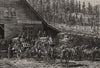 NEVADA. Virginia city Reno, Central Pacific railway c1880 old antique print