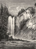 WASHINGTON. Snoqualami falls, Territory c1880 old antique print picture
