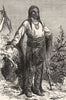 USA. Ute Indian Chief c1880 old antique vintage print picture